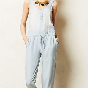 Cloth & Stone Drawstring Chambray Jumpsuit